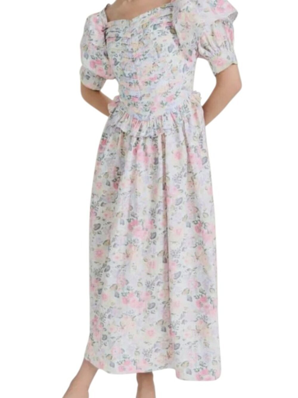 Batsheva x Laura Ashley Eden dress in Floral Quartet Print